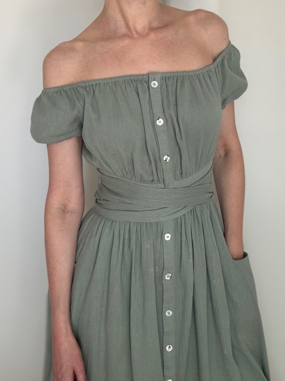 Mara Hoffman SS16 Off-Shoulder Maxi Dress (Size: 0)